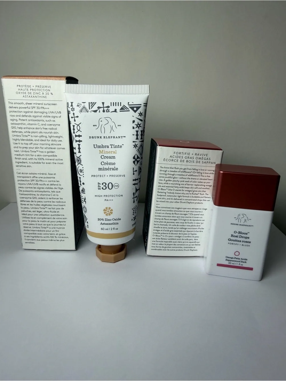 Drunk Elephant Umbra Tinte Mineral Cream SPF30 & Rosi Drops Bundle